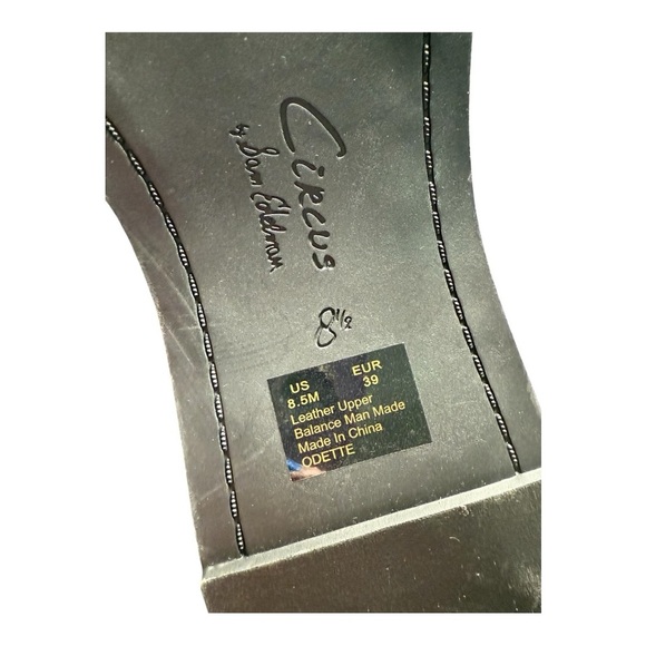 Circus by Sam Edelman Odette Black chunky basketweave wedge Strappy Ankle Buckle - Picture 8 of 14